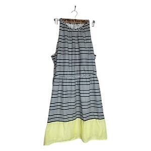 Old Navy Blue Yellow Striped High Neck Shift Dress XXL